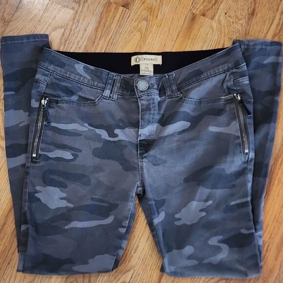 Democracy Denim - Democracy Ab Technology Gray Camo Slimming Zipper Accent Women's Skinny jeans 14